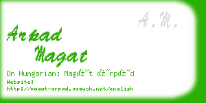 arpad magat business card